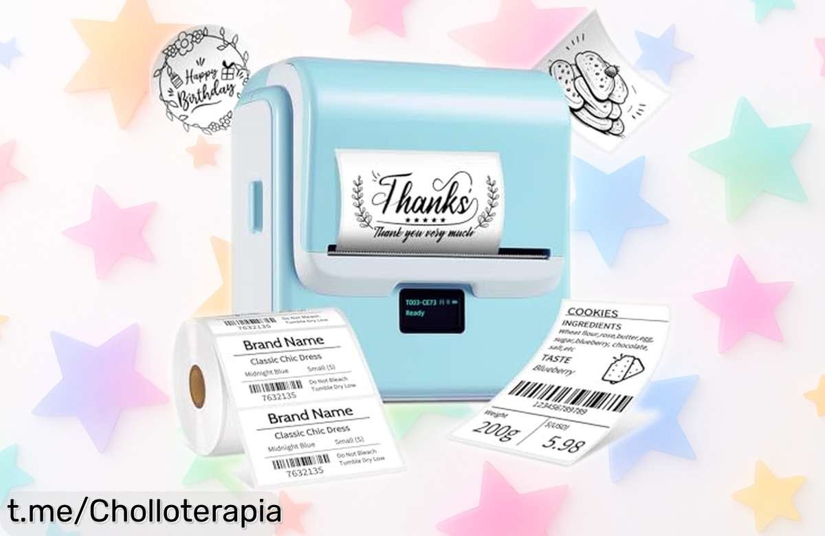 Impresora etiquetadora con Bluetooth y USB que imprime al doble de velocidad, precio loco ¡Aprovecha este super chollo antes de que se termine y da vida a tus precios ya!