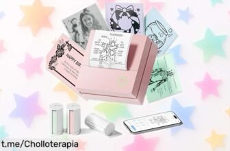 Impresora portátil Typonos PM290 con Bluetooth y 3 rollos incluidos, ¡precio rebajado irresistible! Captura tus momentos y dale color a tu vida ahora mismo.