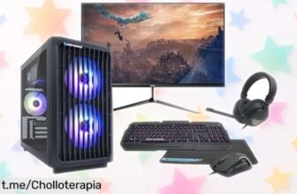 Increíble PC gaming Némesis con Ryzen 55600G, monitor de 24” y teclado más ratón gratis a un precio rebajado que vuela; juega sin parar y siente la emoción ¡Aprovecha ya esta oferta única!