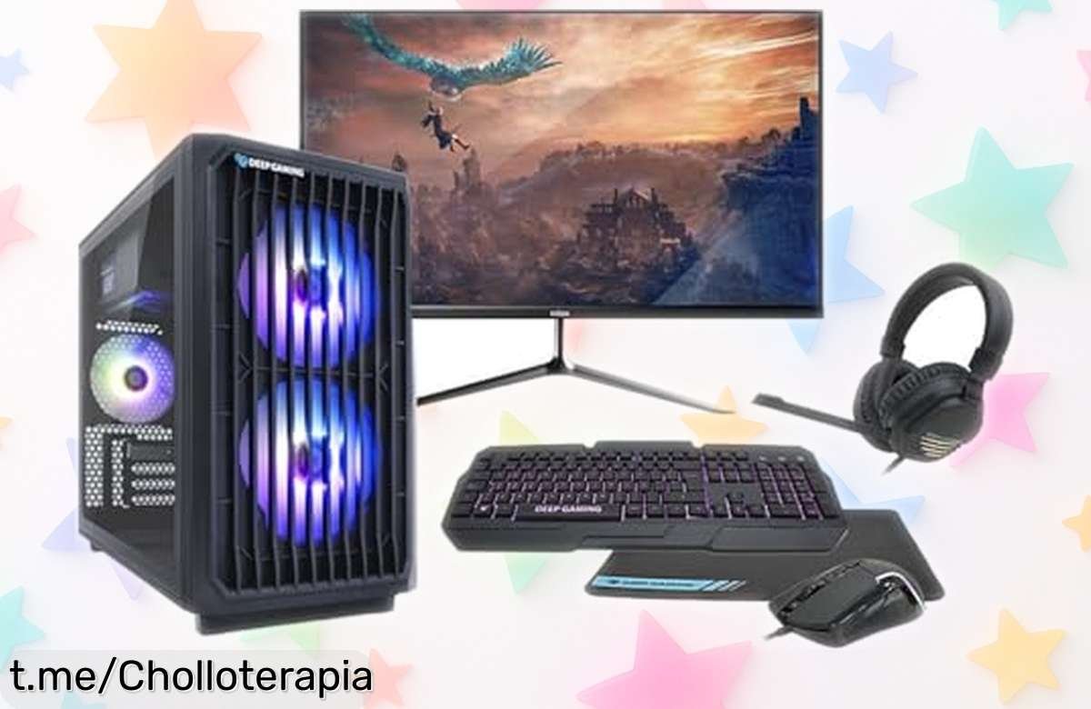 Increíble PC gaming Némesis con Ryzen 55600G, monitor de 24” y teclado más ratón gratis a un precio rebajado que vuela; juega sin parar y siente la emoción ¡Aprovecha ya esta oferta única!