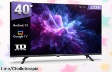 Increíble Smart TV de 40 pulgadas con Android 11 a precio rebajado. ¡Transforma tu salón en un cine y disfruta cada momento en familia ya!