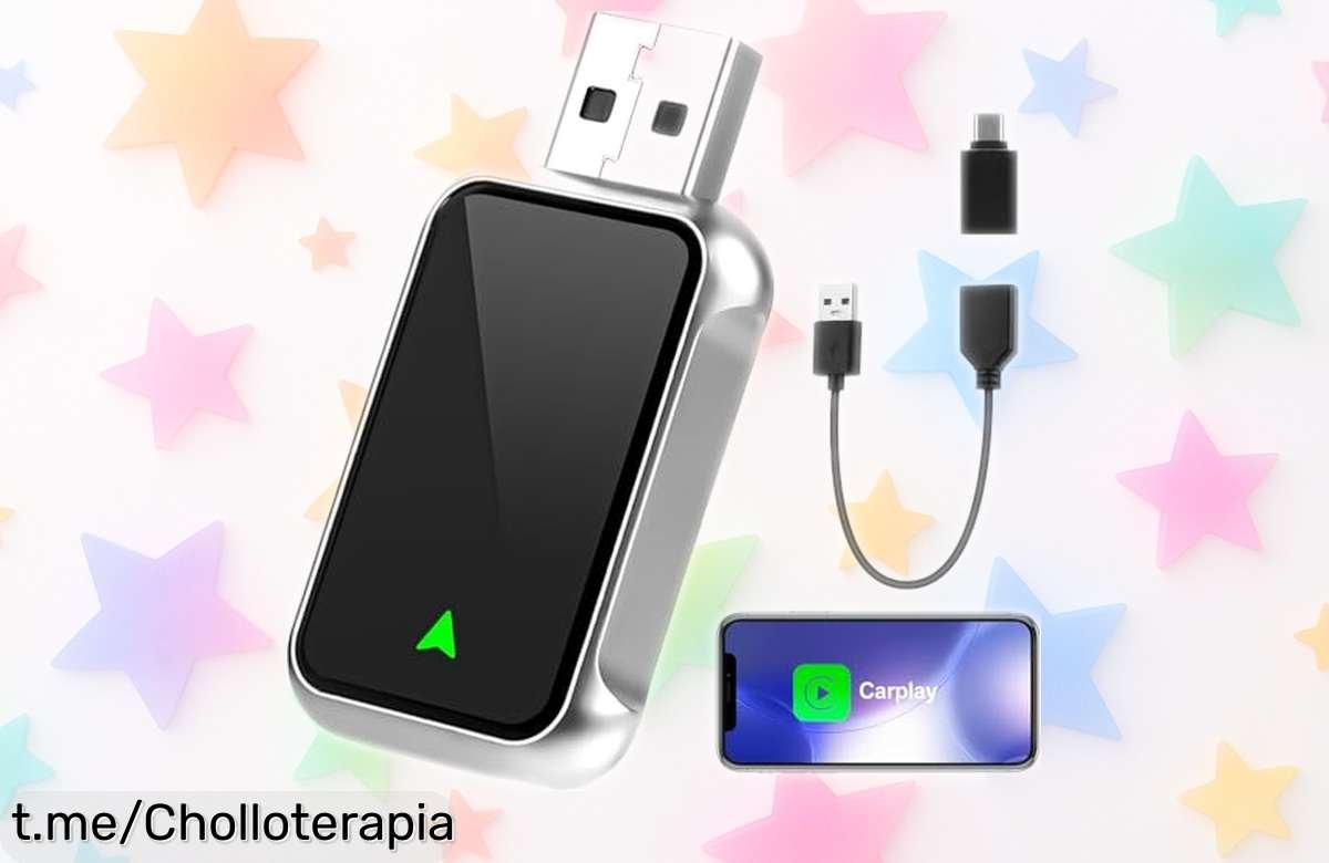 Increíble adaptador Carplay inalámbrico ElecPod para iPhone a precio rebajado: conecta tu música y apps sin líos ¡Aprovecha este ofertón antes de que se acabe!