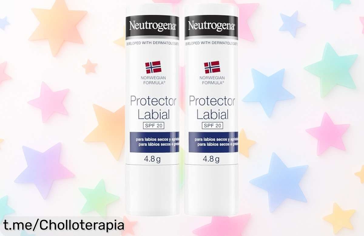 Increíble bálsamo labial Neutrogena SPF 20 en doble pack, cuida tus labios secos y ahorra con esta oferta imperdible que dejará sonrisas todo el día. ¡No te lo pierdas!