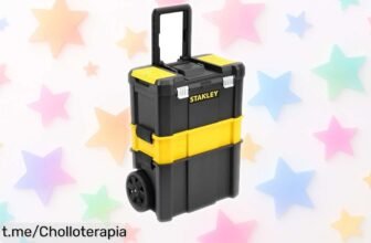 Increíble caja de herramientas rodante Stanley con unidades apilables y a un precio rebajado; ¡organiza tu taller y disfruta del trabajo sin complicaciones, adquiere la tuya ya!