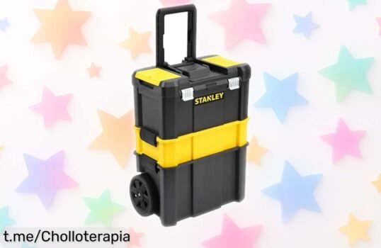 Increíble caja de herramientas rodante Stanley con unidades apilables y a un precio rebajado; ¡organiza tu taller y disfruta del trabajo sin complicaciones, adquiere la tuya ya!