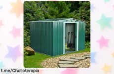 Increíble cobertizo metálico Outsunny para jardín, supera expectativas en resistencia y precio. Aprovecha este ofertón limitado, ¡guarda tus herramientas como un pro antes de que se agote!