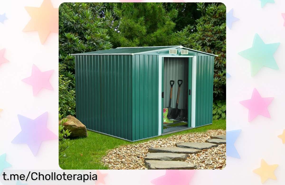 Increíble cobertizo metálico Outsunny para jardín, supera expectativas en resistencia y precio. Aprovecha este ofertón limitado, ¡guarda tus herramientas como un pro antes de que se agote!