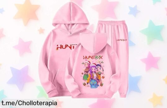 Increíble conjunto de chándal Huntrix para niños, un super chollo con descuento brutal que hará sonreír a tus peques; ¡no te quedes sin el tuyo y corre que vuelan!