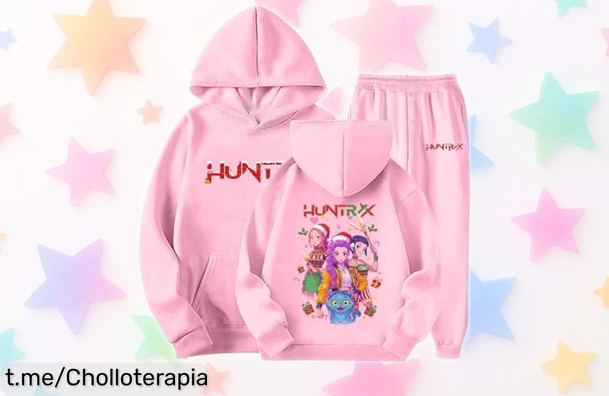 Increíble conjunto de chándal Huntrix para niños, un super chollo con descuento brutal que hará sonreír a tus peques; ¡no te quedes sin el tuyo y corre que vuelan!