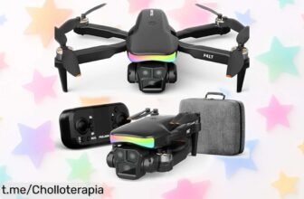 Increíble drone con cámara 1080P y luces LED RGB, ahora a precio rebajado para que vueles fácil y grabes momentos inolvidables. ¡Haz de cada noche una aventura mágica, consíguelo ya!