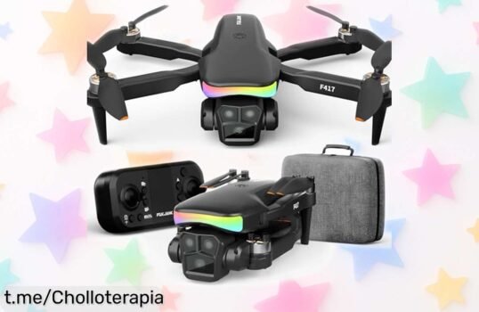 Increíble drone con cámara 1080P y luces LED RGB, ahora a precio rebajado para que vueles fácil y grabes momentos inolvidables. ¡Haz de cada noche una aventura mágica, consíguelo ya!