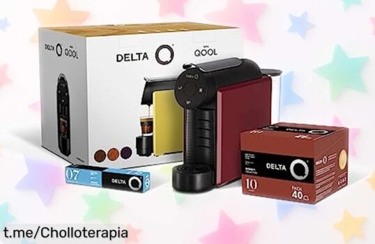 Increíble mini cafetera Delta Qool roja con 50 cápsulas, café intenso en un instante; ¡aprovecha el precio rebajado y da ese gustazo a tu vida ya!