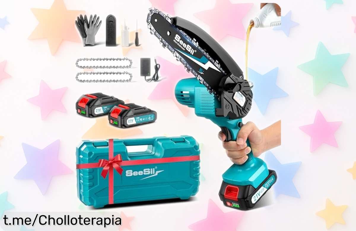 Increíble mini motosierra inalámbrica SEESII de 6” con potencia deslumbrante y batería duradera, ¡descuento brutal por tiempo limitado! No te quedes sin la tuya.