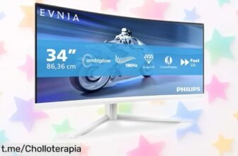 Increíble monitor gaming curvo Philips EVNIA 34M2C3500L, rebajado para que disfrutes de juegos ultra fluidos sin cortes. ¡No te quedes fuera de la acción y aprovecha este super chollo ya!