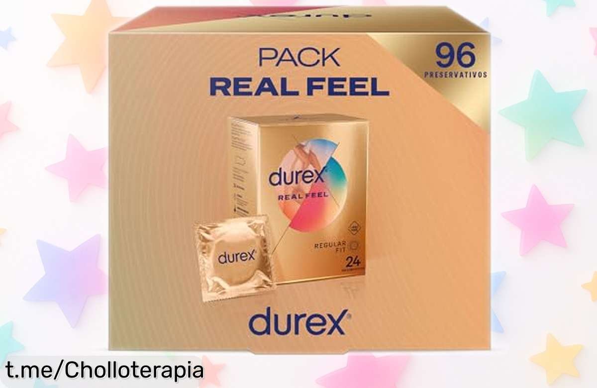 Increíble pack de 96 condones Durex Real Feel sin látex rebajados a precio loco, ¡siente el placer y la tranquilidad que mereces hoy mismo!