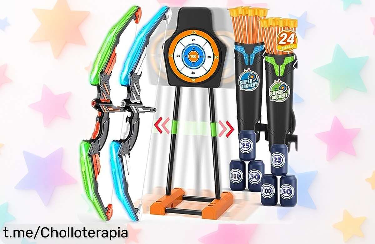 Increíble pack de arco y flechas para niños con 24 flechas de ventosa: diversión asegurada al mejor precio rebajado, ¡corre que se agotan y hazles sonreír ya!