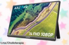 Increíble pantalla portátil Arzopa de 14” FHD IPS para tener siempre a mano tu segunda pantalla, ¡precio rebajado y oferta limitada que no querrás perderte!