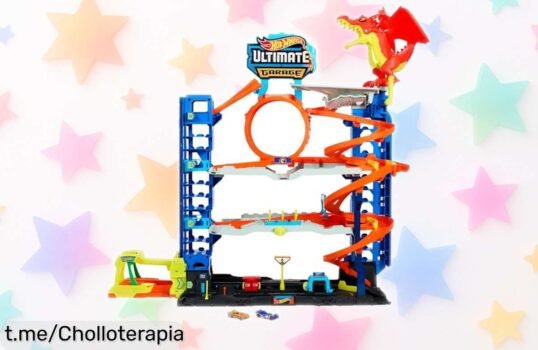 Increíble pista de coches Hot Wheels con dragón y 4 niveles para aventuras sin fin a un precio rebajado que vuela, ¡no te quedes sin la tuya y disfruta cada instante!