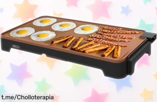 Increíble plancha eléctrica Bella XL de titanio cerámico para 15 huevos y ¡precio rebajado! No te quedes sin la tuya y sorprende en cada desayuno.
