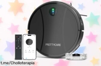 Increíble robot aspirador PrettyCare C2 que aspira, barre y friega: ¡ahora a un precio rebajado que no podrás dejar pasar! Libérate del estrés de limpiar, es tu momento.