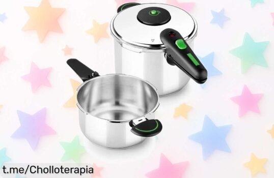Increíble set de olla a presión Monix Presto duo 4+6L de acero inoxidable, ¡descuento brutal solo por tiempo limitado! Cocina fácil y delicioso, no te lo pierdas.
