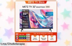 Increíble televisor inteligente Metz QLED 32: brilla con HDR10 y Dolby Audio. ¡No dejes escapar esta oferta brutal por tiempo limitado que transformará tu entretenimiento en casa!