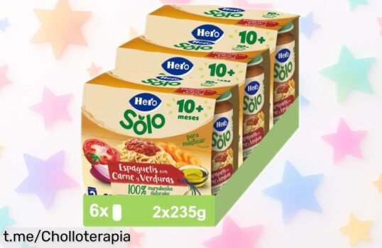 Increíbles tarritos Hero Baby de espaguetis con carne y verduras, ¡super chollo en 3 packs por tiempo limitado! Nutre a tu bebé con lo que más le gusta, no te quedes sin él.