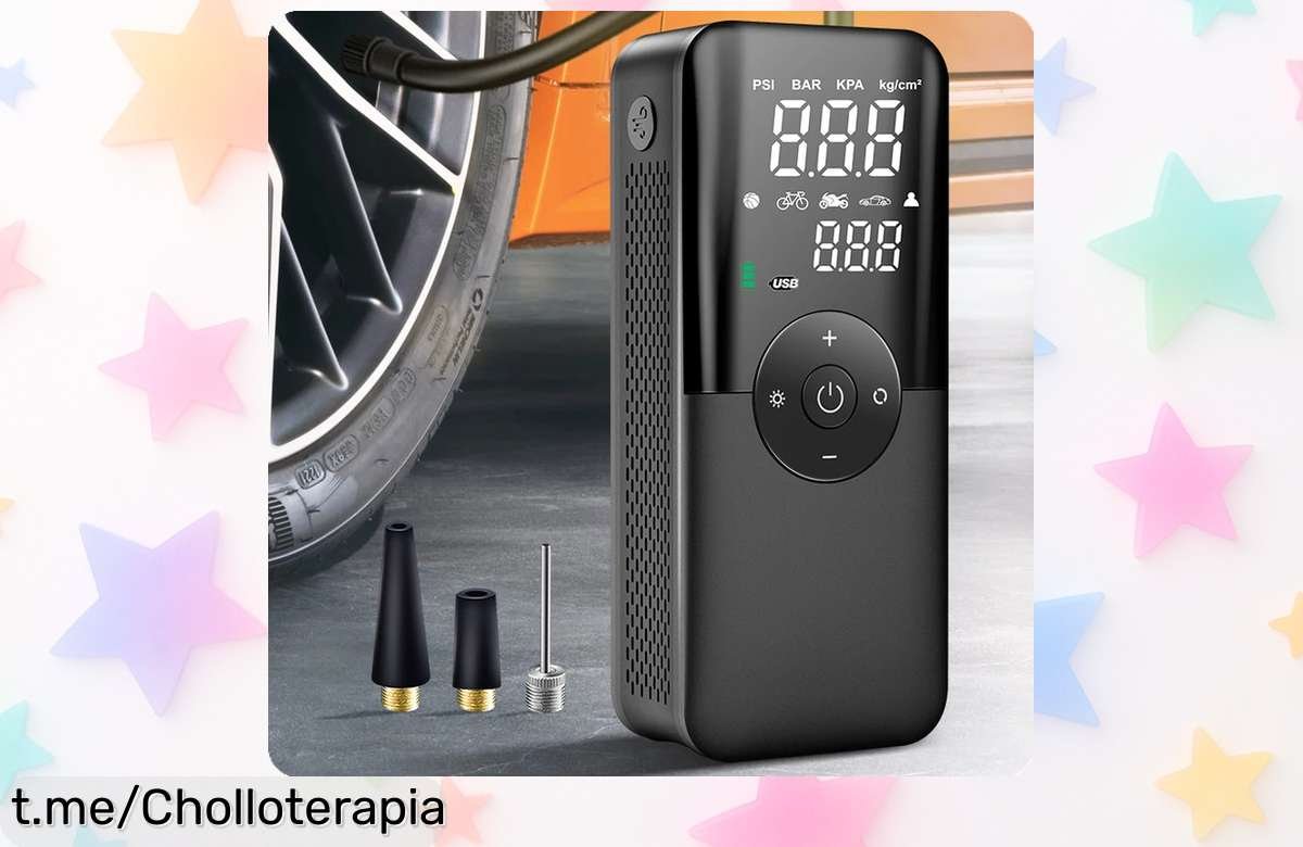 Inflador de neumáticos Carsun: compresor digital inalámbrico que infla rápido coche, bici o moto. Aprovecha el chollo del momento y llévatelo antes de que se agote.