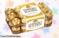 Irresistible caja de 30 chocolates Ferrero Rocher sin cafeína a precio loco: regala alegría y capricho en cada bocado, ¡no te lo pierdas, que se acaban ya!
