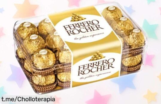 Irresistible caja de 30 chocolates Ferrero Rocher sin cafeína a precio loco: regala alegría y capricho en cada bocado, ¡no te lo pierdas, que se acaban ya!