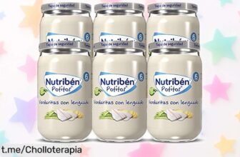 Irresistibles potitos de verduritas con lenguado Nutribén para tu bebé: sabor natural y sin aditivos a un precio rebajado ¡Aprovecha antes de que se agoten y cuida lo mejor de tu peque!