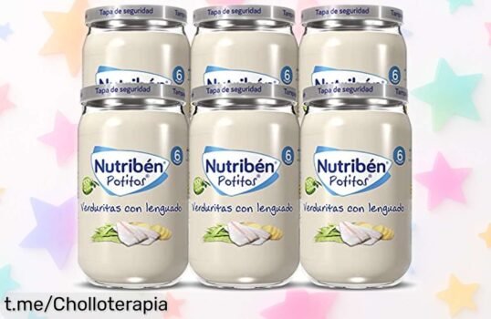 Irresistibles potitos de verduritas con lenguado Nutribén para tu bebé: sabor natural y sin aditivos a un precio rebajado ¡Aprovecha antes de que se agoten y cuida lo mejor de tu peque!