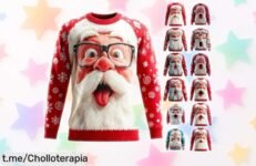 Jersey de Navidad divertido con diseño 3D, el super chollo que no puedes dejar escapar, ¡corre y asegúrate de lucirlo en estas fiestas!