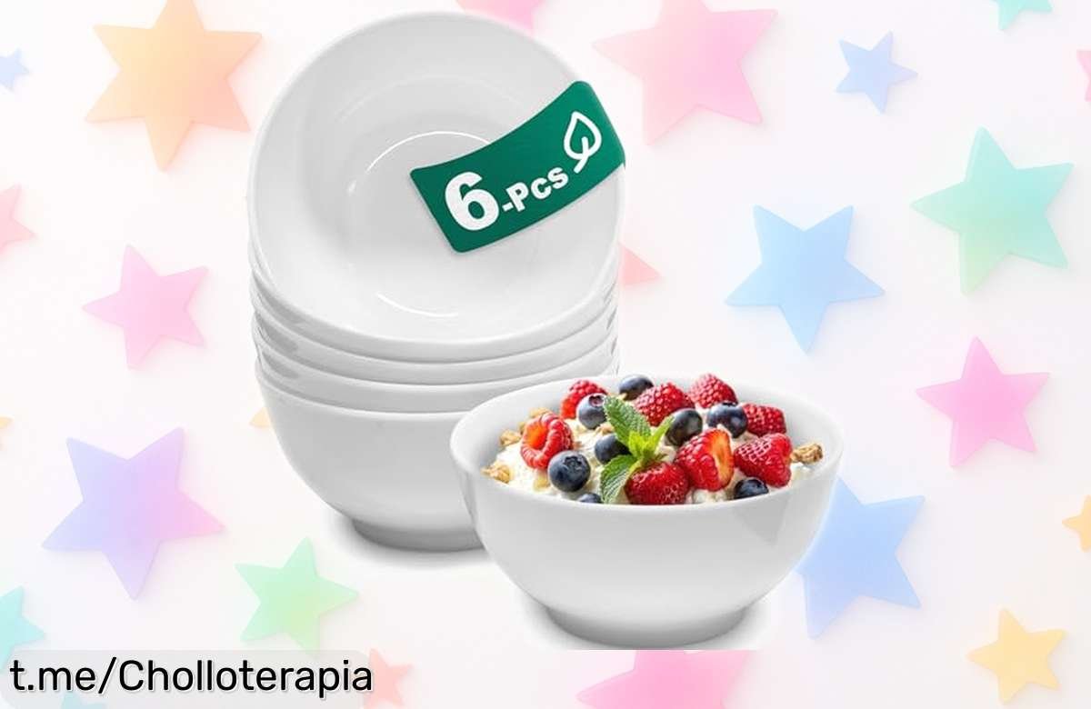 Juego de 6 tazones irrompibles para disfrutar cada comida con estilo y ahorro, ¡descuento brutal al usar el código! Aprovecha ya antes de que desaparezca esta oferta limitada.
