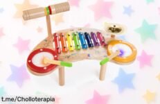 Juego de batería de madera para niños, precio loco que hará brillar su creatividad. ¡Disfruta este super chollo musical y corre antes que se agote!