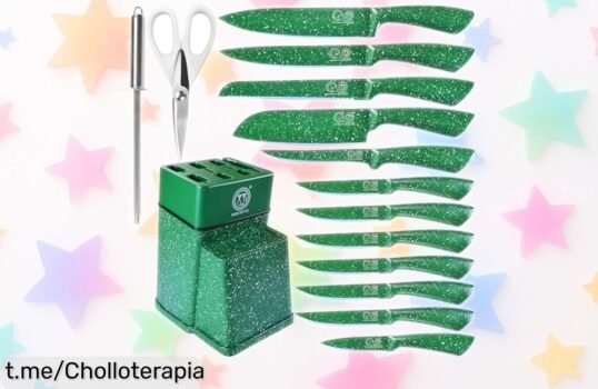 Juego de cuchillos japoneses XYJ, super afilados y espectaculares, ahora a precio rebajado para que cortes como un chef. ¡Tu cocina merece este ofertón ya!