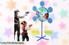 Juego de disparos con 2 pistolas y objetivo interactivo repleto de luces, ¡un super chollo para que tus peques vivan aventuras épicas! ¡Aprovecha ahora esta oferta increíble antes que se acabe!