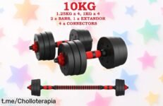 Juego de mancuernas ajustables 2 en 1 ALLINLIFE a precio loco, ¡aprovéchalo ya y transforma tus entrenos con este super chollo que no puedes dejar escapar!