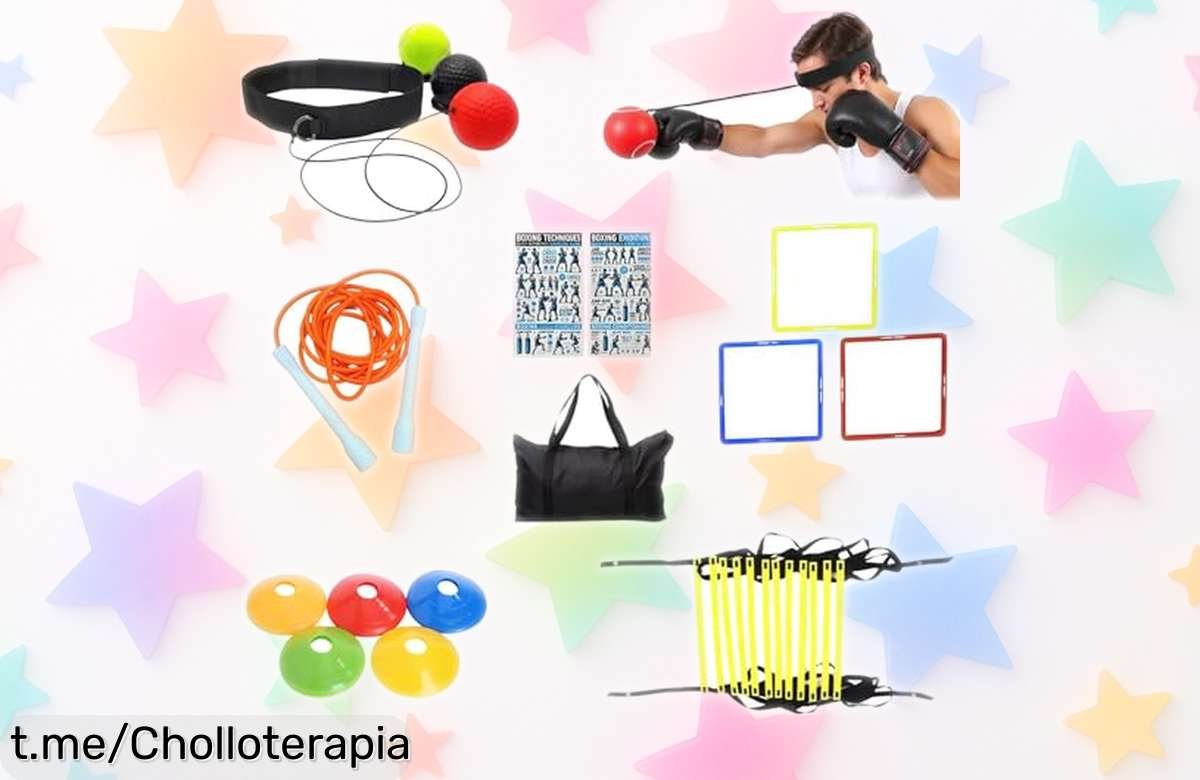 Kit completo de boxeo Beat Fit: entrena en casa y mejora tu coordinación a precio loco; ¡pilla este super chollo ya antes de que se acabe y siente la energía!