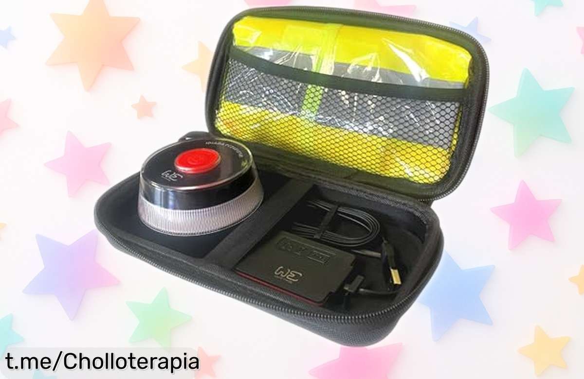 Kit de seguridad con baliza V16 homologada y chaleco a precio rebajado: ¡protección que te ve hasta a 1 km! No pierdas la oportunidad, tu seguridad lo merece.