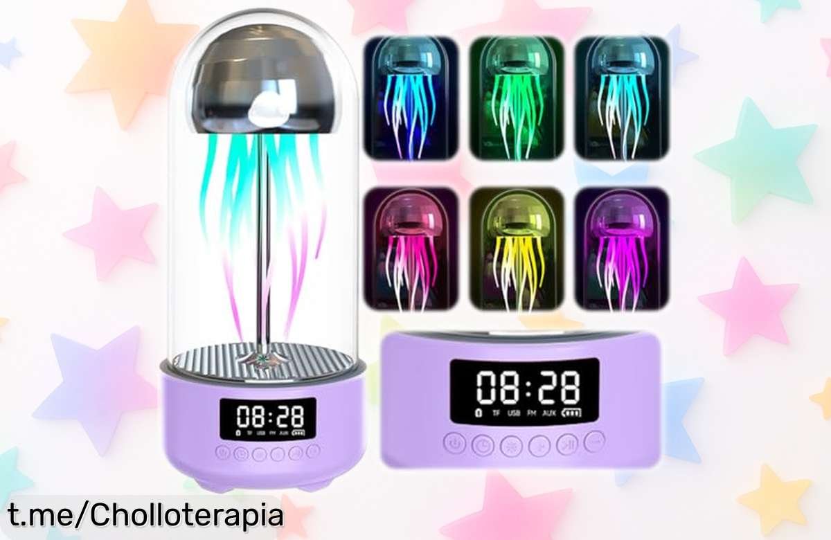 Lámpara de medusas con altavoz potente y 7 luces de colores a precio loco: ilumina tu noche y vive la música como nunca antes, ¡oferta limitada que no querrás perderte!