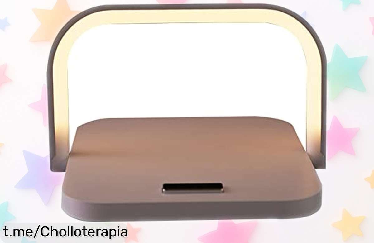 Lámpara de mesa LED Graootoly con cargador inalámbrico ¡Precio rebajado y suave luz que cuida tus ojos! No te quedes sin la tuya, aprovecha este super chollo antes que se acabe.