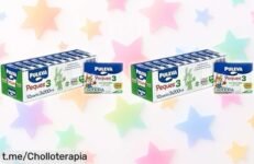 Leche Puleva Peques 3 con cereales y fruta en pack super rebajado, un ofertón que no puedes dejar escapar para la salud y felicidad de tus peques. ¡Aprovecha ya!