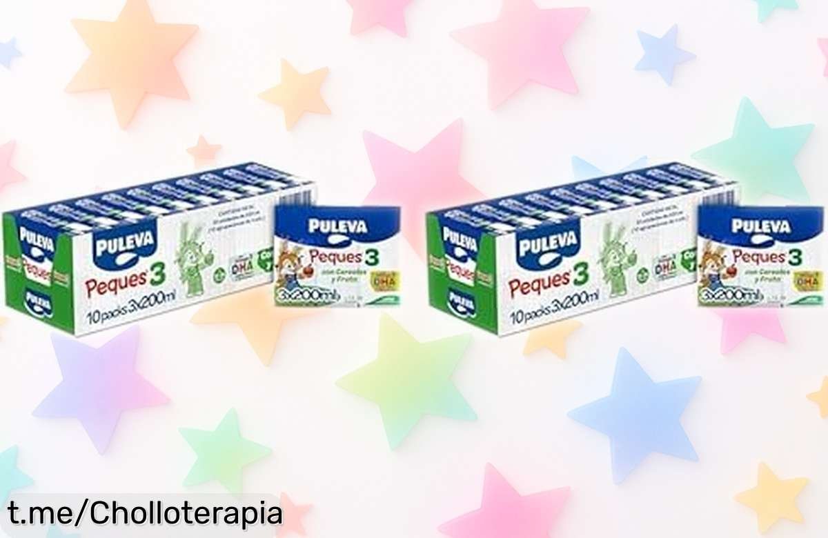 Leche Puleva Peques 3 con cereales y fruta en pack super rebajado, un ofertón que no puedes dejar escapar para la salud y felicidad de tus peques. ¡Aprovecha ya!