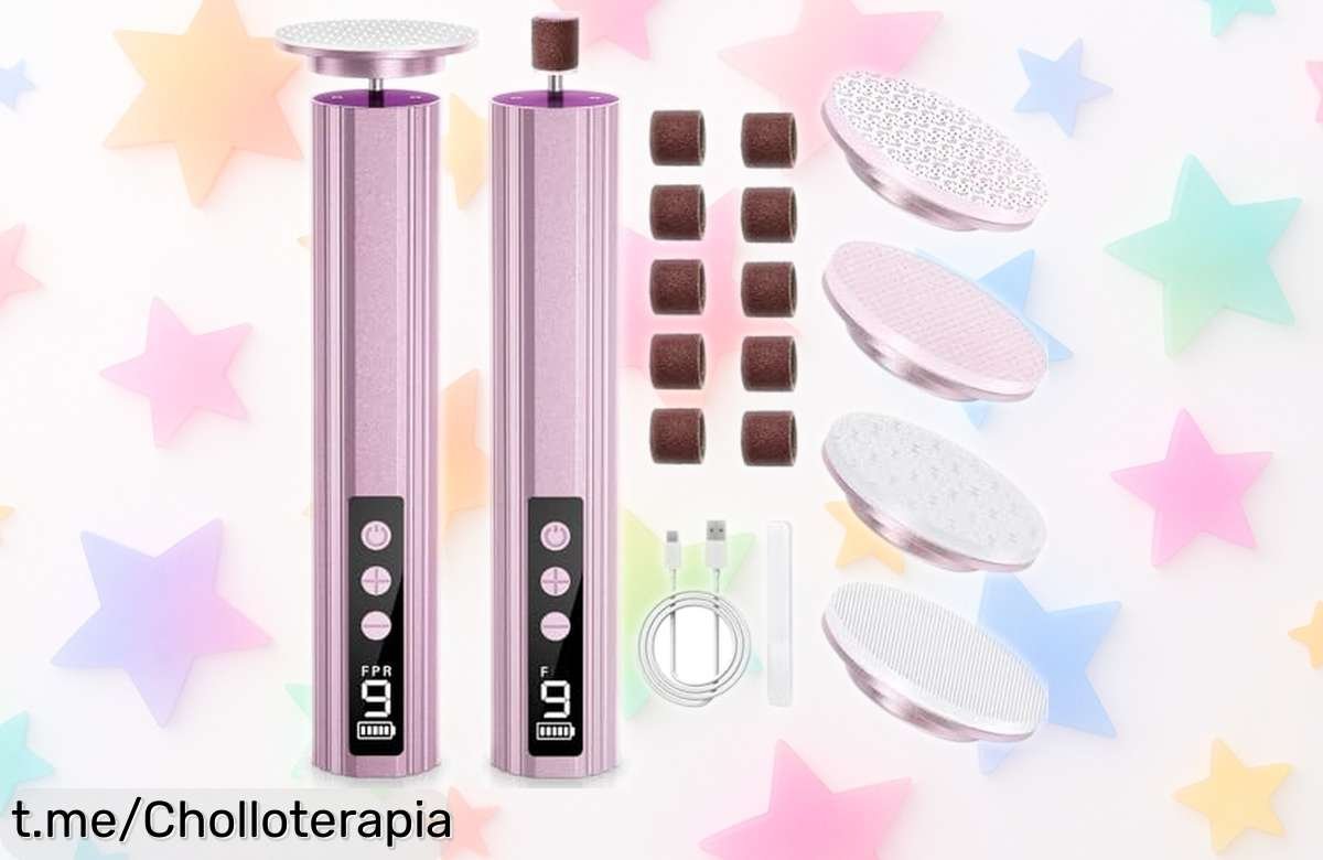 Lima eléctrica 2 en 1 Ehomfory para eliminar durezas y callos: ¡super chollo con 9 velocidades! Aprovecha el precio rebajado antes de que se agote, tus pies te lo agradecerán.