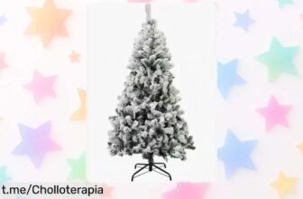 Lleno de magia, árbol de Navidad nevado artificial que transforma tu hogar en un cuento: ¡no te pierdas este super chollo a precio rebajado antes de que se agote!