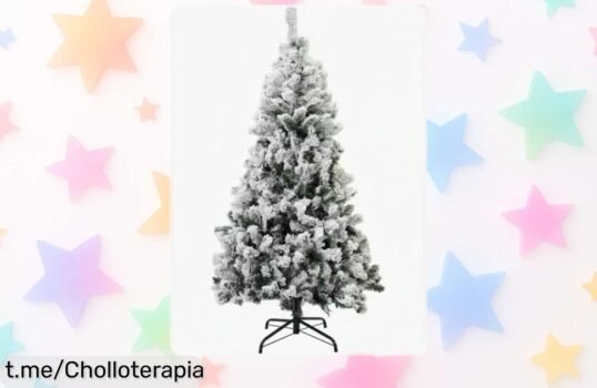 Lleno de magia, árbol de Navidad nevado artificial que transforma tu hogar en un cuento: ¡no te pierdas este super chollo a precio rebajado antes de que se agote!