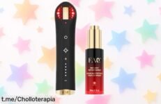 Lujoso set FAQ 502 de luz LED roja y sérum con péptidos que iluminarán tu piel ¡Date prisa, esta oferta de rebajas no se repetirá!