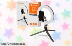 Luz anillo LED para móvil con soporte y control Bluetooth: ilumina tus selfies y vídeos pro a precio rebajado ¡Aprovecha este super chollo que brillará en cada momento!