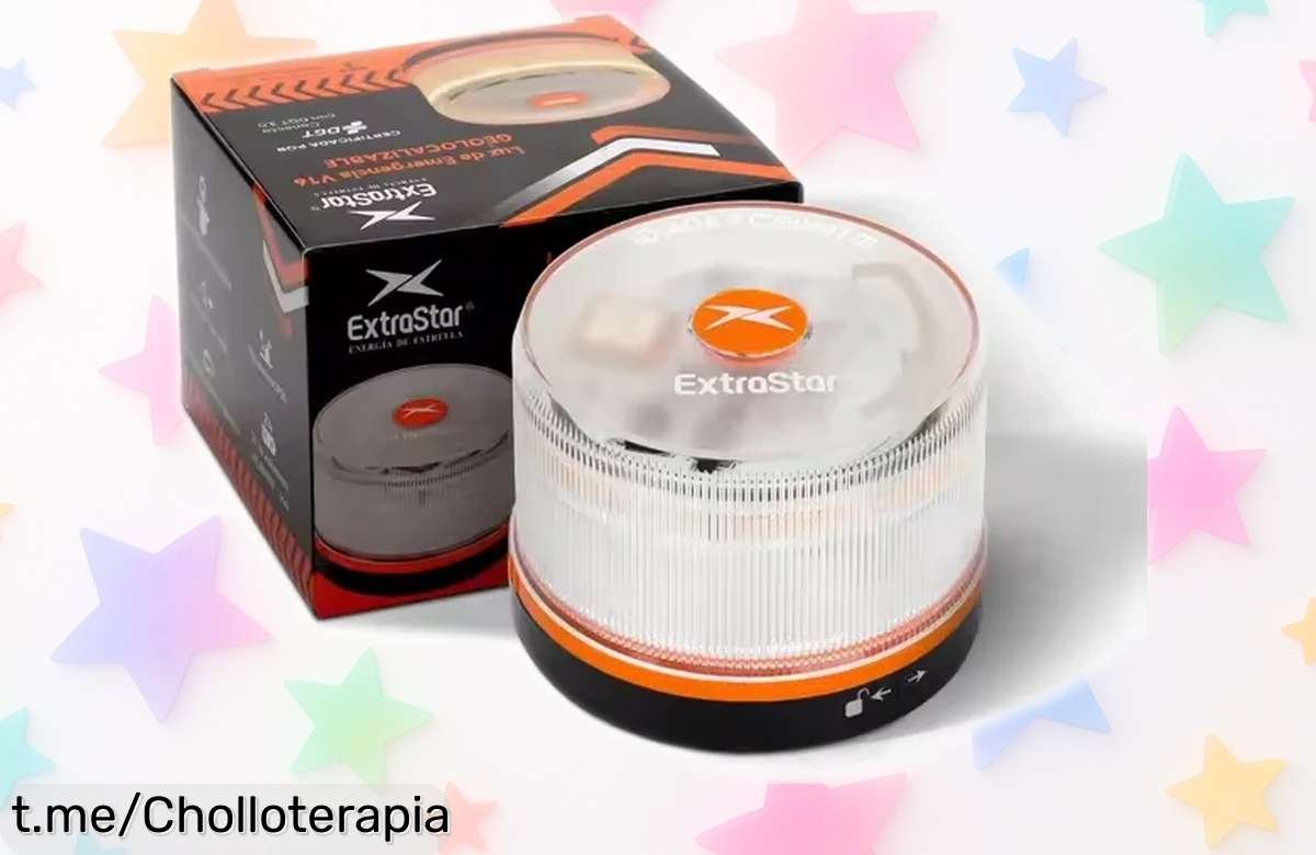 Luz de emergencia V16 homologada DGT con GPS y visión 360 grados: ¡descuento brutal a tiempo limitado! Asegura tu tranquilidad en carretera, no te lo pierdas.